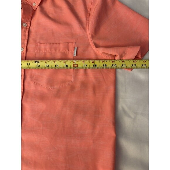 CHUBBIES Short Sleeve Button Down Shirt Men Small Salmon Performance Beach - Picture 11 of 11